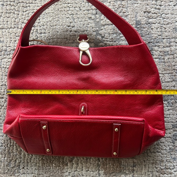 Dooney & Bourke Pebble Grain Logo Lock Women's Shoulder Bag Without Pouch-Red - Picture 11 of 12